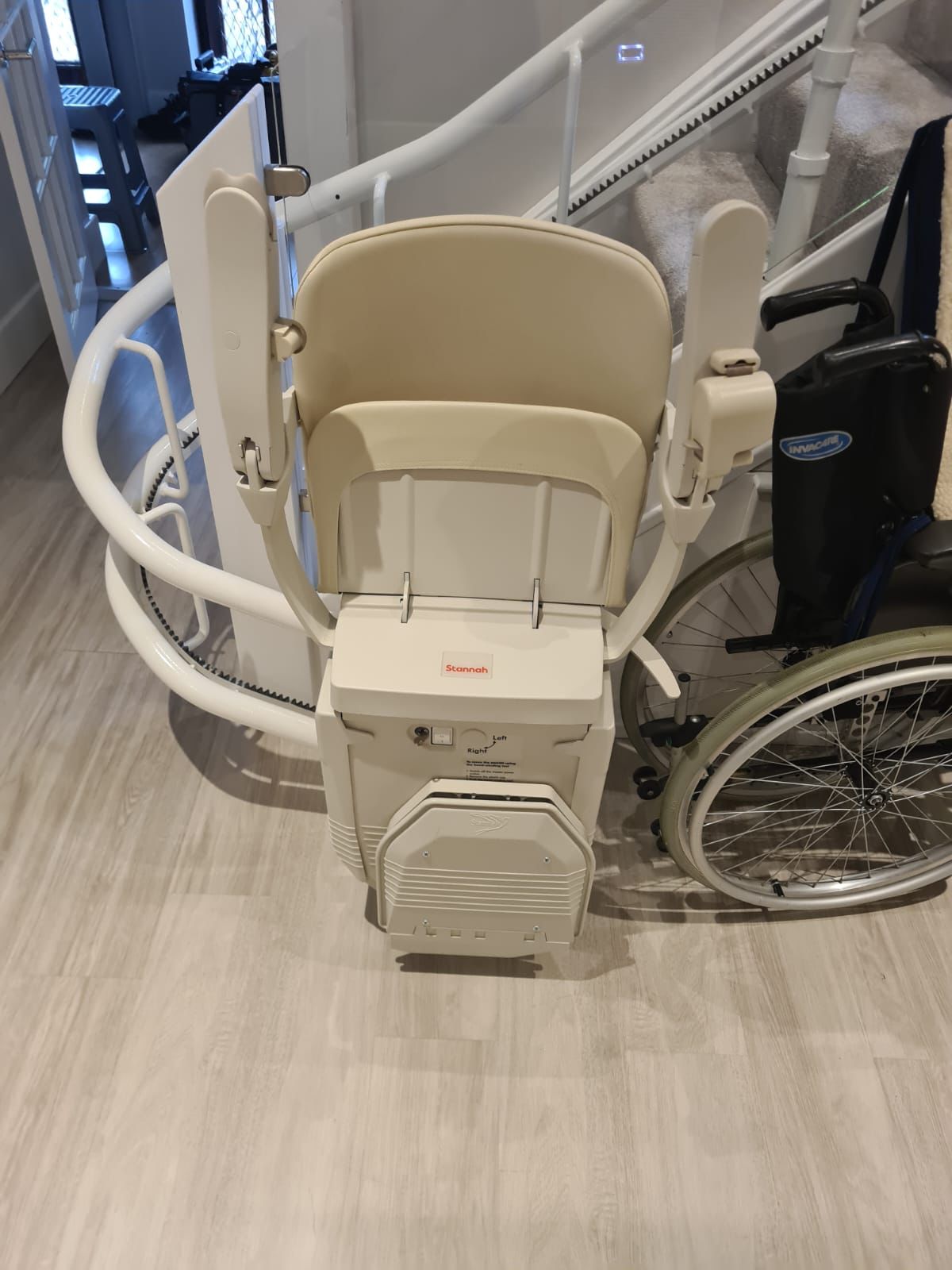 installation of curved stairlift